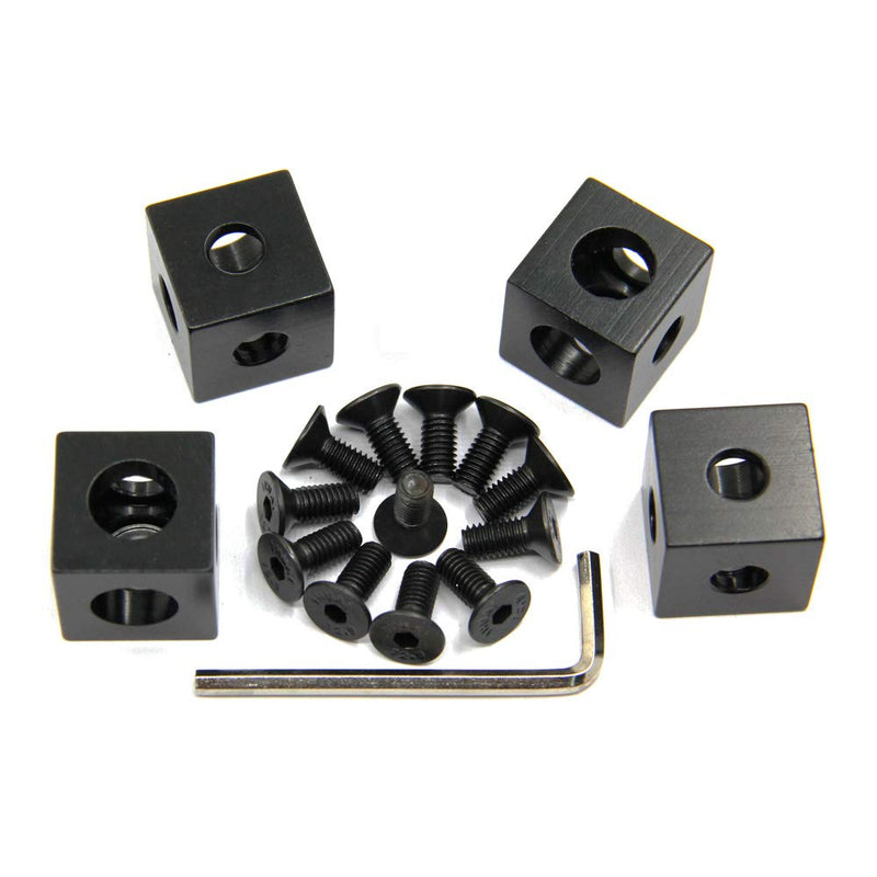 Befenybay 8PCS Black Corner Bracket Cube (20x20x20mm) for 6mm Slot Aluminum Extrusion Profile 2020 Series (Cube Corner-8PCS) Cube Corner-8PCS