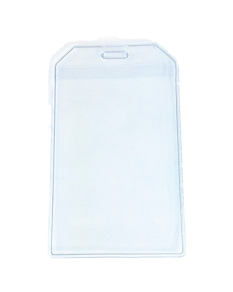 yueton 50pcs Clear Vertical Name Tag Business ID Badge Card Holder
