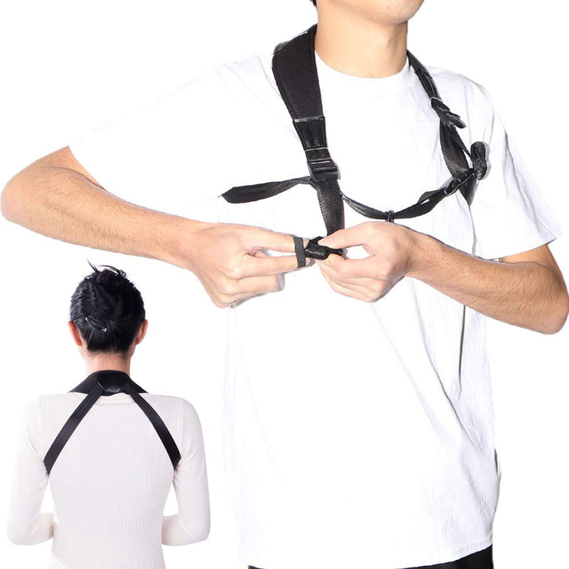 Rayzm Saxophone Strap for Adults and Children, Double Shoulders Neoprene (SBR) Memory Foam Strap for Sax, Padded Adjustable Harness Strap for Alto/Tenor/Soprano/Baritone Saxophones. For adults or children