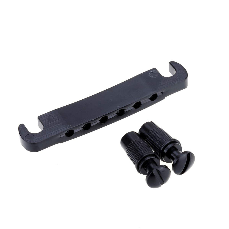 Musiclily Pro 52.5mm TOM Tune-o-matic Tailpiece for China made Epiphone Les Paul Guitar Replacement, Black