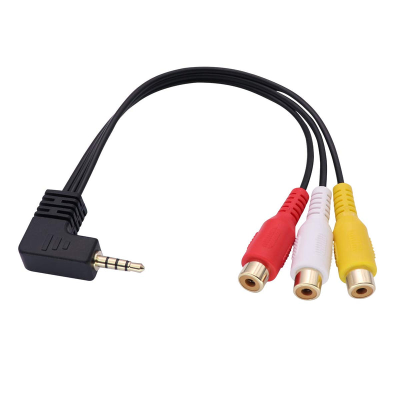 3.5 mm to RCA AV Camcorder Video Cable,3.5mm Male to 3RCA Female Plug Stereo Audio Video AUX Cable for Smartphones,MP3, Tablets,Speakers,Home Theater (3.5 Male to 3RCA Female 0.15m)… 3.5 Male to 3RCA Female 0.15m
