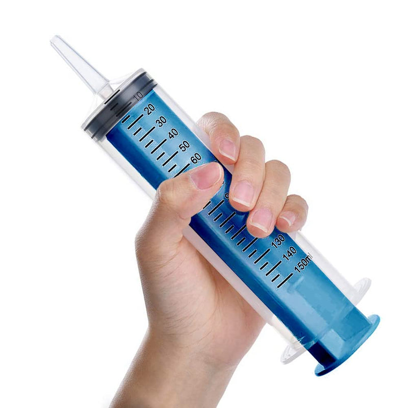 MagiDeal 150ml Plastic Reusable Syringe for Nutrient Measurement + Tube
