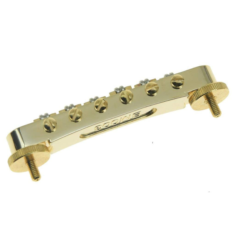 KAISH Gold Guitar Roller Saddle Bridge Tune-O-Matic Bridge For Gibson Les Paul,SG,ES Dot,Gretsch Bigsby Guitar with M4 Threaded Posts