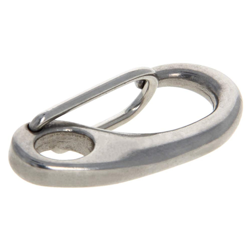 MroMax Carabiner Snap Hook, 304 Stainless Steel Spring Gate Snap Hook Clip 40mm/1.57" Length Marine Grade Lobster Claw, 2pcs