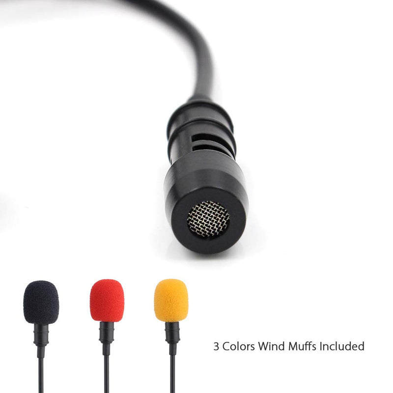 [AUSTRALIA] - Professional Best Small Mini Lavalier Lapel Omnidirectional Condenser Microphone for Apple iPhone Android Windows Cellphones Clip On Interview Video Voice Podcast Noise Cancelling Mic Blogger Vlogger 