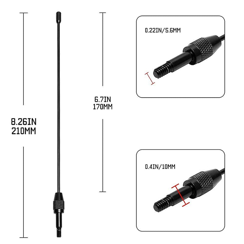 KSaAuto Short Antenna for Ford Mustang GT V6 1979-2009, 8 Inch Mustang Car Antenna Replacement Designed for Optimized AM FM Radio Reception