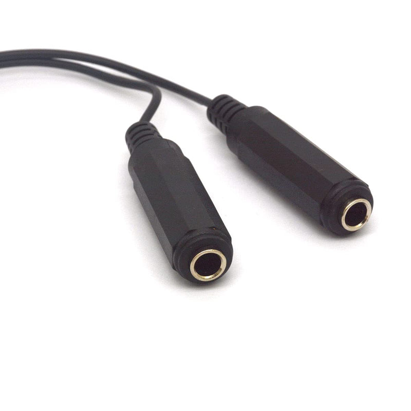 Tomost 6.35 Guitar Cable Splitter, 6.35mm 1/4" Stereo Plug Female to Dual 6.35mm 1/4 Inch Mono TS Female Y Adapter Cord