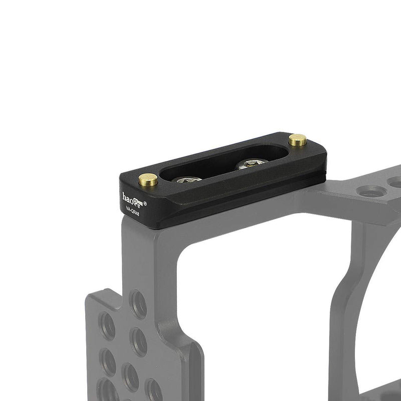 Haoge VA-QR48 Quick Release NATO Rail Plate with 1/4'' Screws for Camera Cage Cheese Plate fit NATO-Compatible Handle Clamp Articulating Arms Monitor Mount 48mm NATO Rail