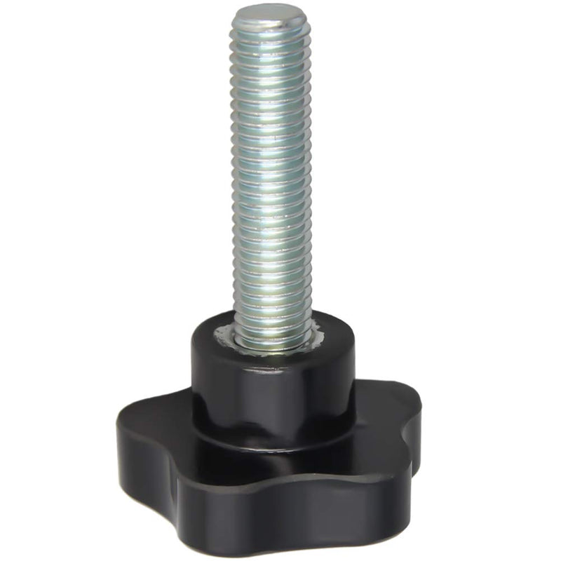 Othmro 4Pcs Star Lock Nut Rod Knobs, M12x50mm Thread Replacement Star Hand Knobs Tightening Screws Hand Tightening Knobs Quick Removal Replacement Parts for Saws Drill Presses Lathes Black M12x50