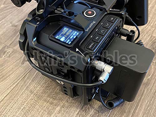 Alvin's Cables Z CAM E2 Flagship Rotatable Power Cable for Atomos Shinobi Ninja V OSEE G7 Monitor Adjustable 90 Degrees 2 Pin Male to Right Angle Lock DC Cord for Z CAM E2-S6 E2-F6 E2-F8