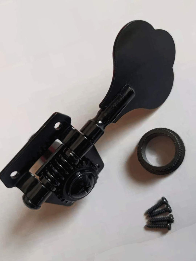 Vintage Open Gear Machine Heads Tuners Tuning Pegs 4 In Line Right Hand Guitar Parts replacement for P Bass J Bass Black 4PCS