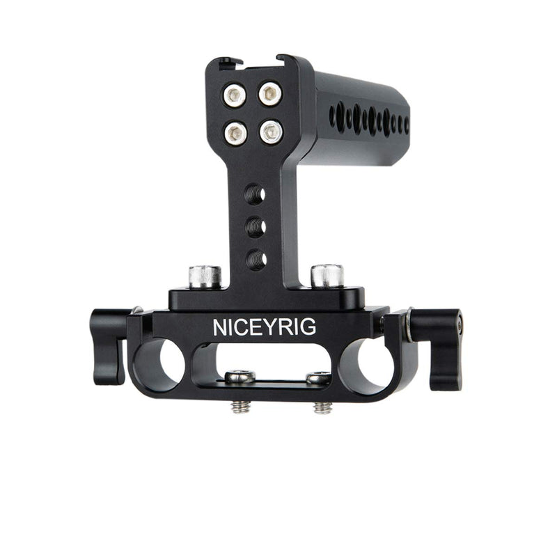 NICEYRIG GH5 GH4 Camera Top Handle with 15mm Rod Clamp, Applicable for Shoulder Support System/Rig Cage - 327