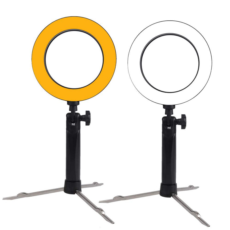 HAKUTATZ 6" LED USB Selfie Ring Light 2PCS with Tripod Stand LED Circle Light Mini Led Camera Ringlight for YouTube Video/Photography 6" 2PCS Kit