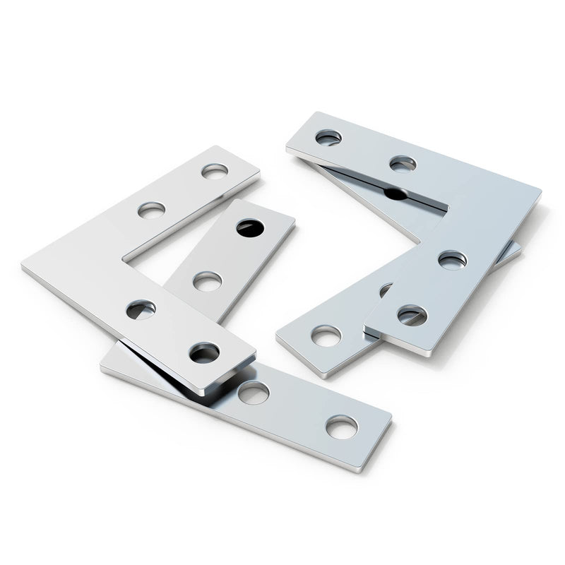 10Sets L Shape Connector, Aluminum Extrusion Connector Bracket Sets,40Pcs M5 T-Slot Sliding Nuts, 40Pcs M5x8mm Hex Socket Cap Screw Bolt,for 6mm Slot 2020 Series Aluminum Profile Extrusion