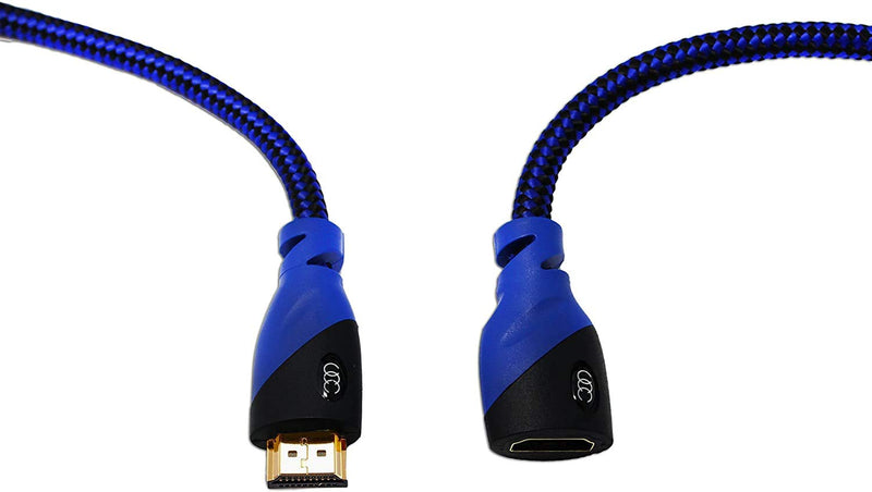 High-Speed HDMI Extension Cable - 6 Feet 2 Pack - Male to Female - 4k HDMI Extender - 6ft 6 feet 2-pack