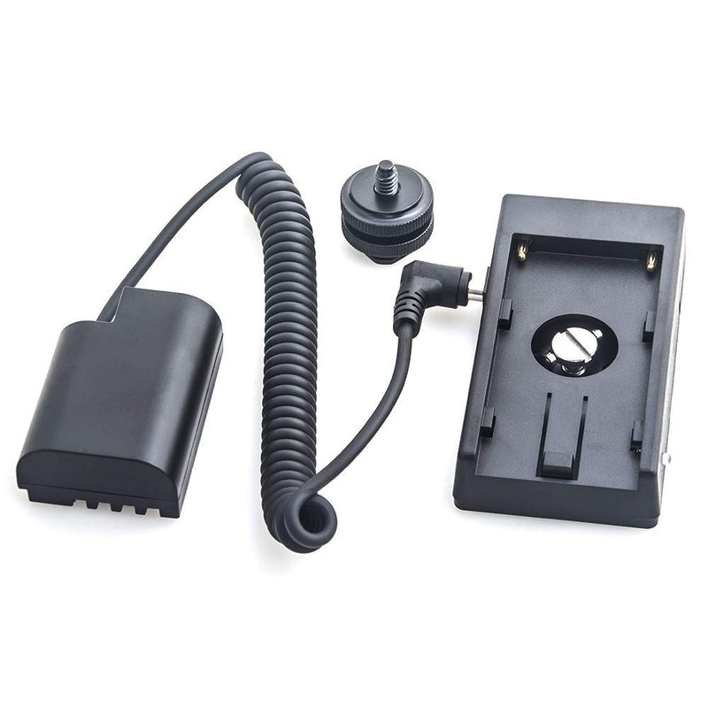 [AUSTRALIA] - Foto4easy NP-F970 Battery Plate Adapter to DMW-DCC12 Full Decoded Dummy Battery with 1/4" Hot Shoe Mount Screw for Panasonic DMC-GH3 GH4 GH3K GH4K GH5 Cameras 