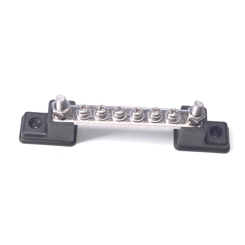 6 Terminal Bus Bar - 150A Bus Bar Block & Cover for Ground Distribution for Car Boat Marine Power Distribution Terminal Block w/ 6 Screws + 2 Studs 6 Terminal