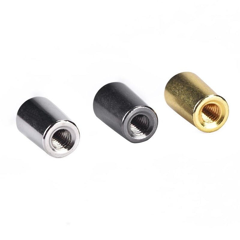 3Pcs Guitar Switch Tip, 3 Way Toggle Switch Knob Tip Cap Copper for LP EPI Electric Guitar (4.0mm-Silver + Black + Gold)