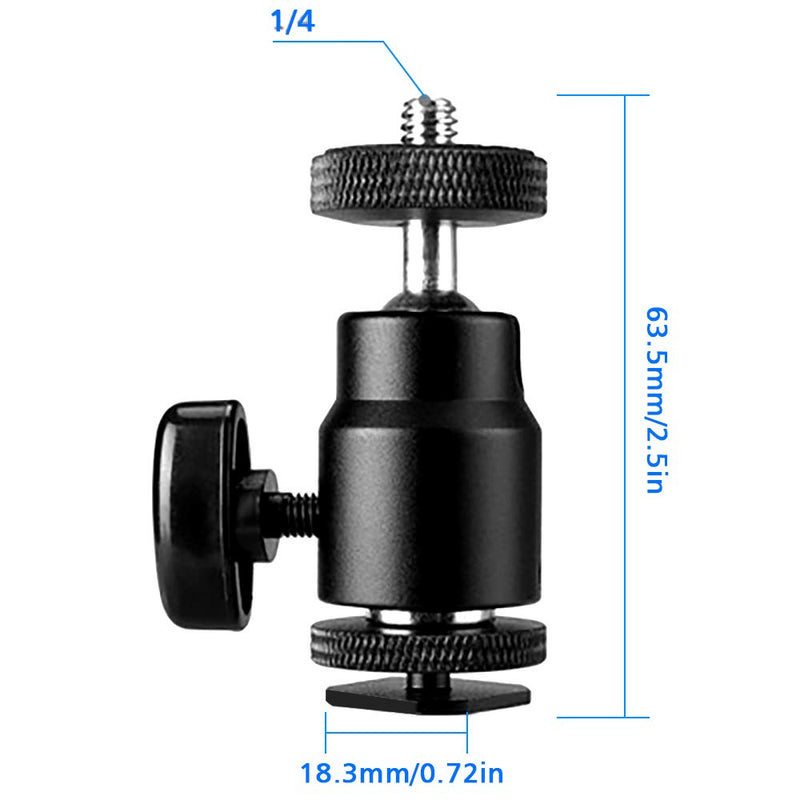 SLOW DOLPHIN Camera Hot Shoe Mount 1/4" with 1/4" Screw Adapter for Cameras Camcorders Smartphone Microphone Gopro LED Video Light Video Monitor Tripod Monopod