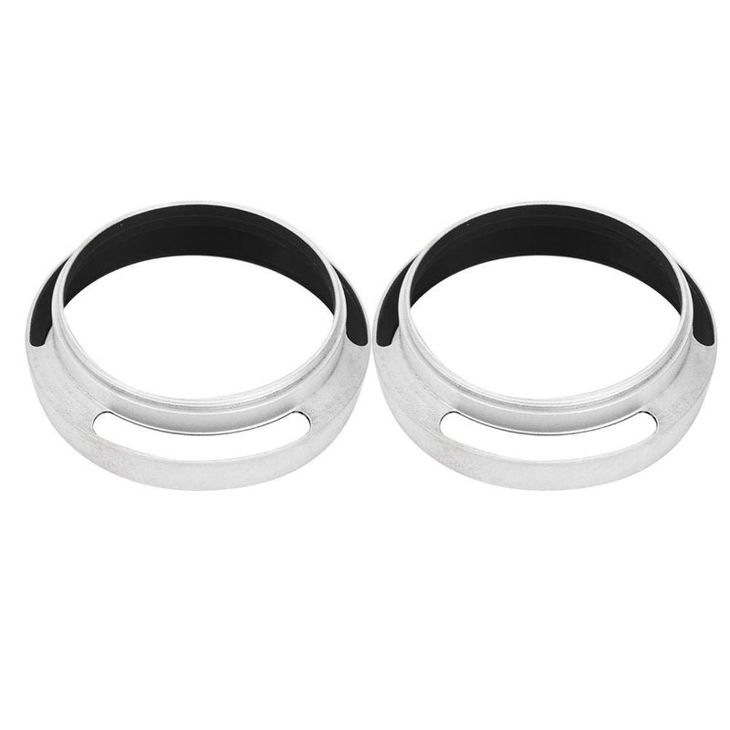 Lens Hood Replacement 2 pcs Aluminum Alloy 52mm Silver Camera Metal Lens Hood Replacement for Leica