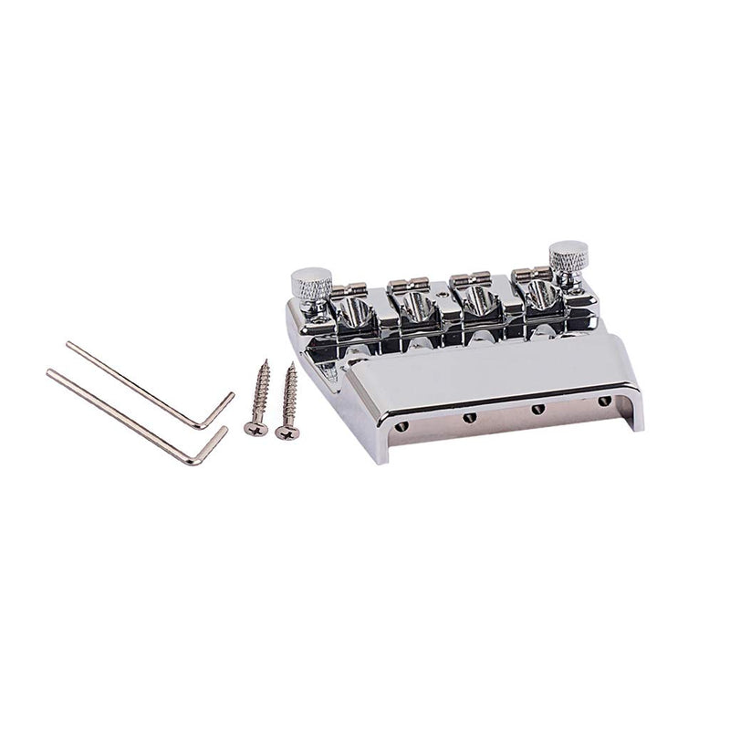 Alnicov 4 String Bass Bridge Aluminum - chrome