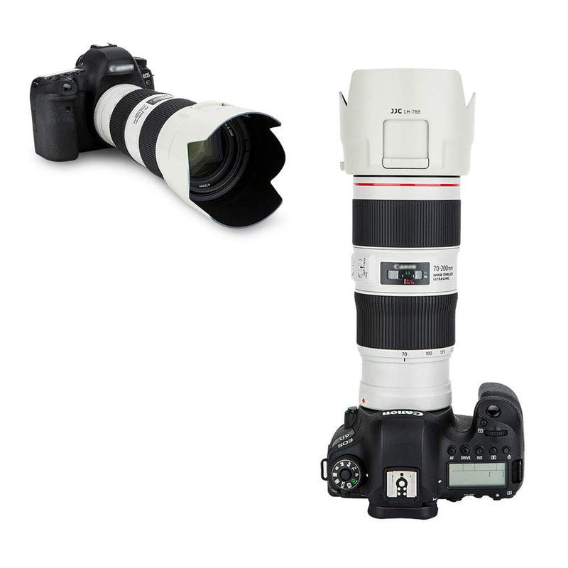 White Lens Hood Shade for Canon EF 70-200mm f/4L is II USM Lens Replaces Canon ET-78B Hood Dedicated Reversible -White