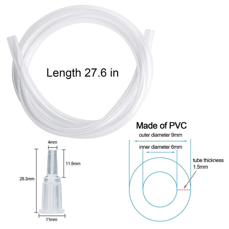 500ml Large Syringe with 27.6 Inch Tube, Sterile and Individual Sealed, Plastic Garden Syringe for Liquid, Paint, Epoxy Resin, Oil, Watering Plants, Refilling