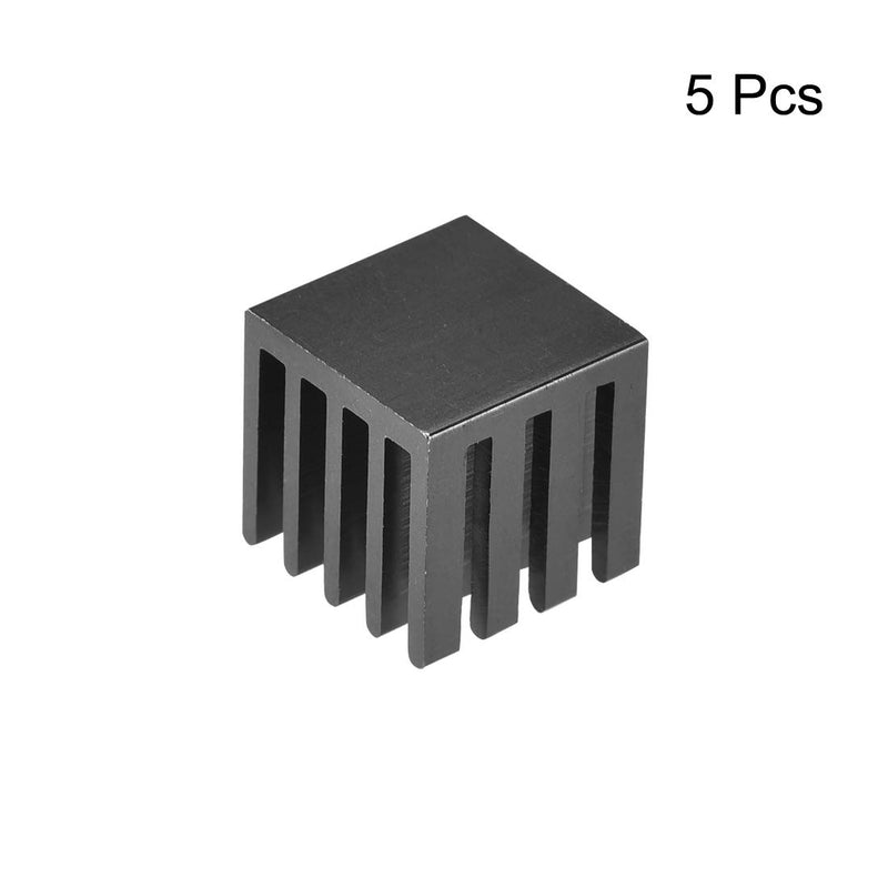 uxcell Electronic Radiators Heatsink for MOS GPU IC Chip Black 15 x 15 x 15 mm 5pcs 15x15x15mm