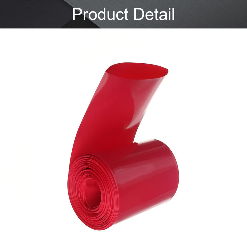 [AUSTRALIA] - Othmro 1Pcs 32.8Ft Battery Heat Shrink Tubing Kit, 3.35inch Flattening Width Insulation PVC Heat Shrink Tube, Shrink Wrap Tubing Industrial Tubing for 18650 4 Section Power Red Flattening width:85mm ,length:10m 