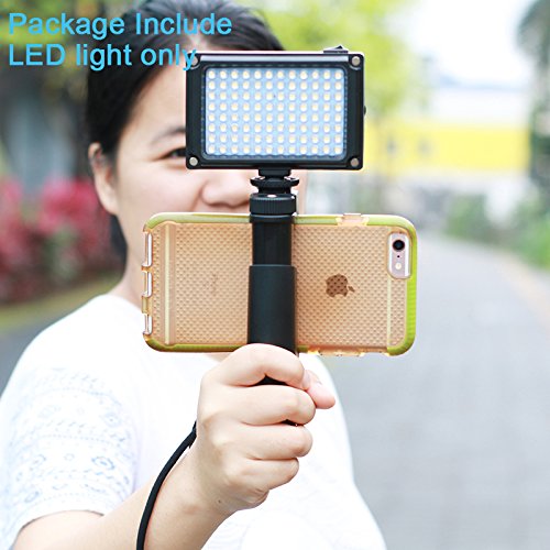 96 LED Video Light,Mini Pocket Led Lighting on Camera for Canon Nikon Camcorder DSLR Camera Smartphone Lighting Wedding Facebook Living Stream Vlogging YouTube Video Gimbal