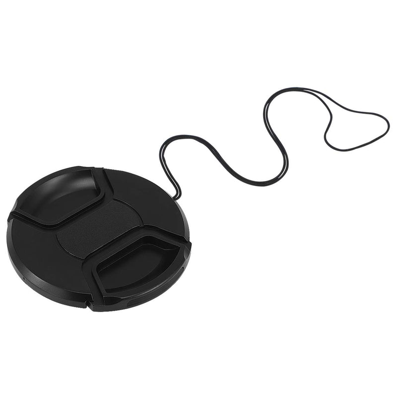 Haoge 77mm Center Pinch Snap On Front Lens Cap Cover with Cap Keeper for Canon Nikon Sony Fujifilm Sigma Tamron and Other 77mm Filter Thread Lens