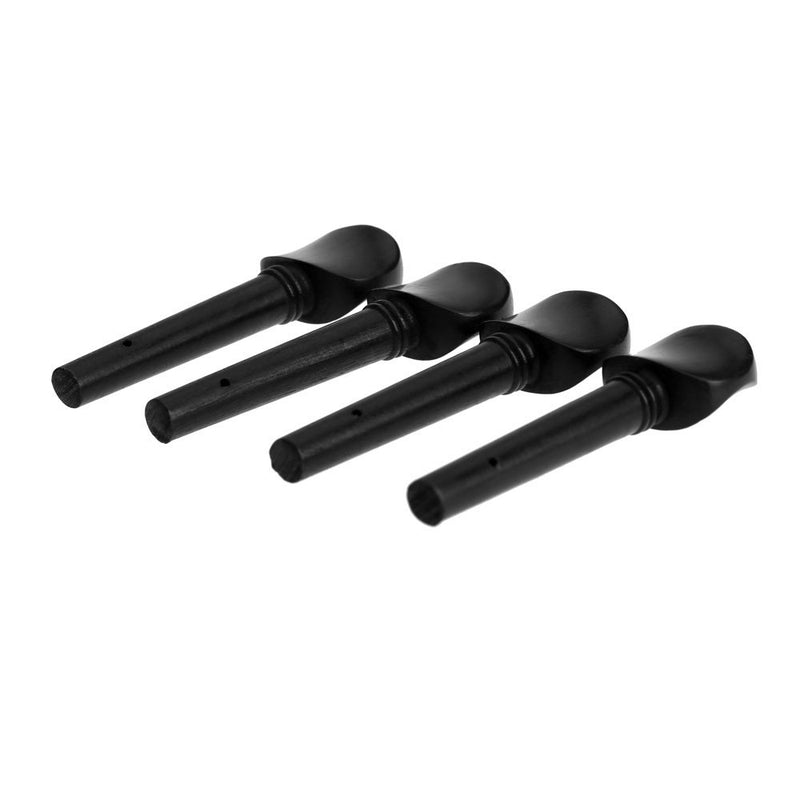 Docooler 4/4 Size Violin Fiddle Tuning Peg 4pcs Set Ebony Wooden Replacement