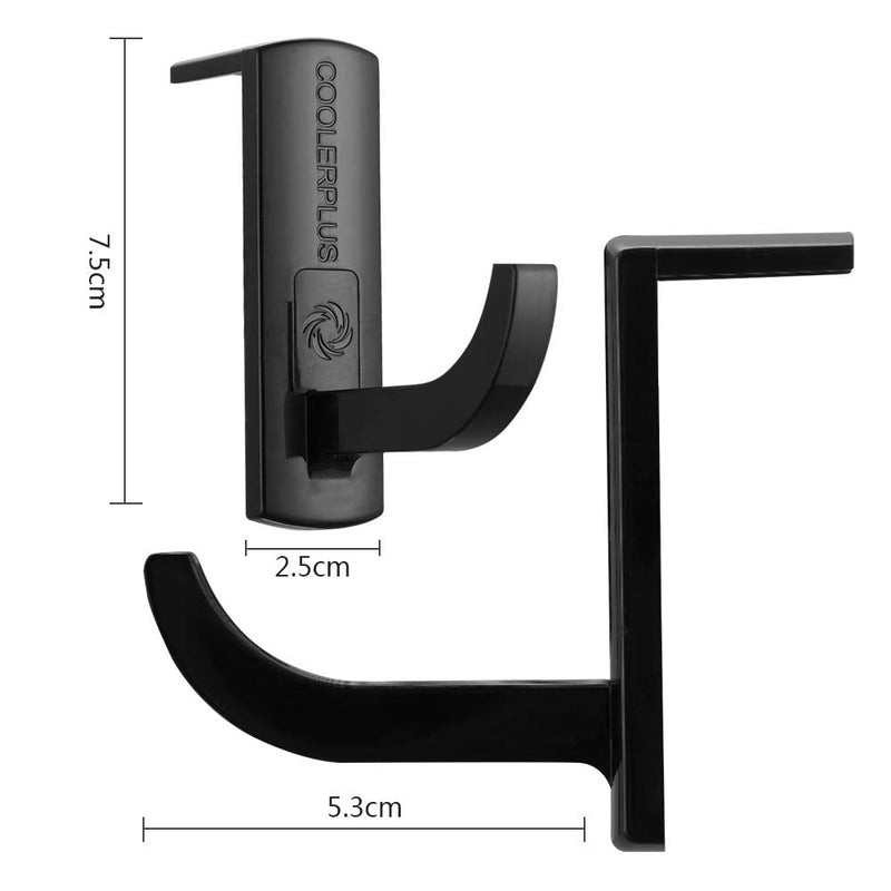 Coolerplus PC Gaming Headset Headphone Hook Holder Hanger Mount,4 Packs for Headset Stick on Monitor Stand, PC, Desktop