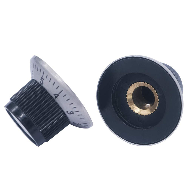 mxuteuk 4pcs Potentiometer Control Knob Volume Audio Electric Guitar Bass Screw Type 24 x 14.5mm (dh) KNOB-C-1