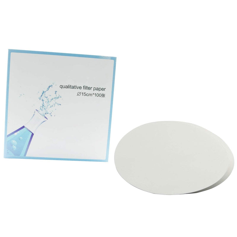 DGZZI Filter Paper 100PCS 15cm Qualitative 102 Medium-Speed FilterPaper for Laboratory Oil Filter Paper
