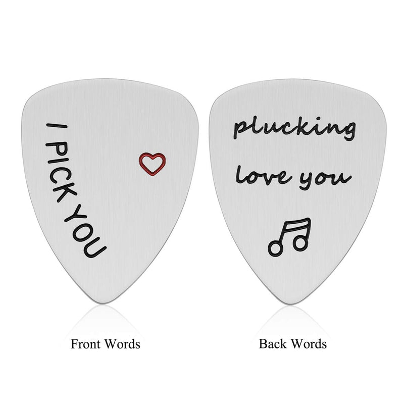 Valentine's Day Gifts for Boyfriend - Anniversary Gifts for Him Men Birthday Gifts for Musician Husband Pack of 2 Guitar Picks, Boyfriend Gifts, Husband Gifts C