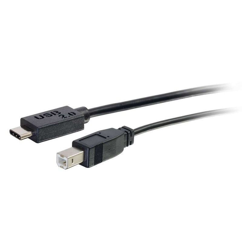 C2G USB Cable, USB 2.0 Cable, USB C to B Cable, Black, 12 Feet (3.65 Meters), Cables to Go 28861 USB C to Standard B