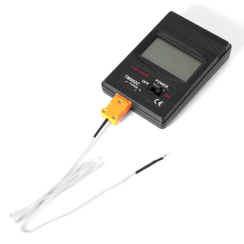NUZAMAS Digital Thermometer 2 Way K-Type Sensor Temperature Probe, Dual Two Channel Digital Thermometer 2 K-Type Thermocouple Sensor -50 °C / 1200 °C and 5 K-Type Thermocouple
