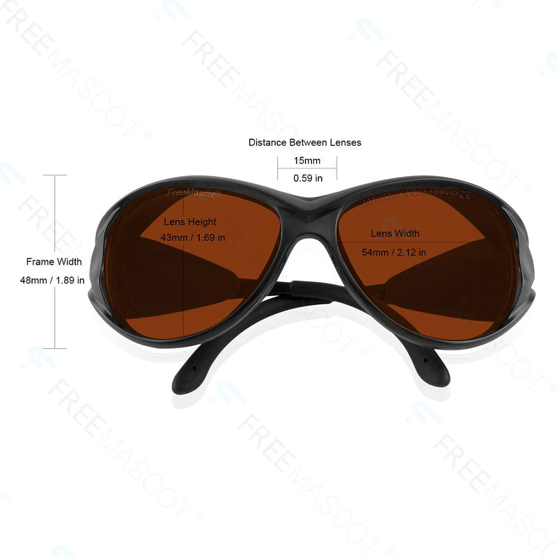 FreeMascot OD 6+ 190nm-550nm / 800nm-1100nm Wavelength Professional Laser Safety Glasses Style 2