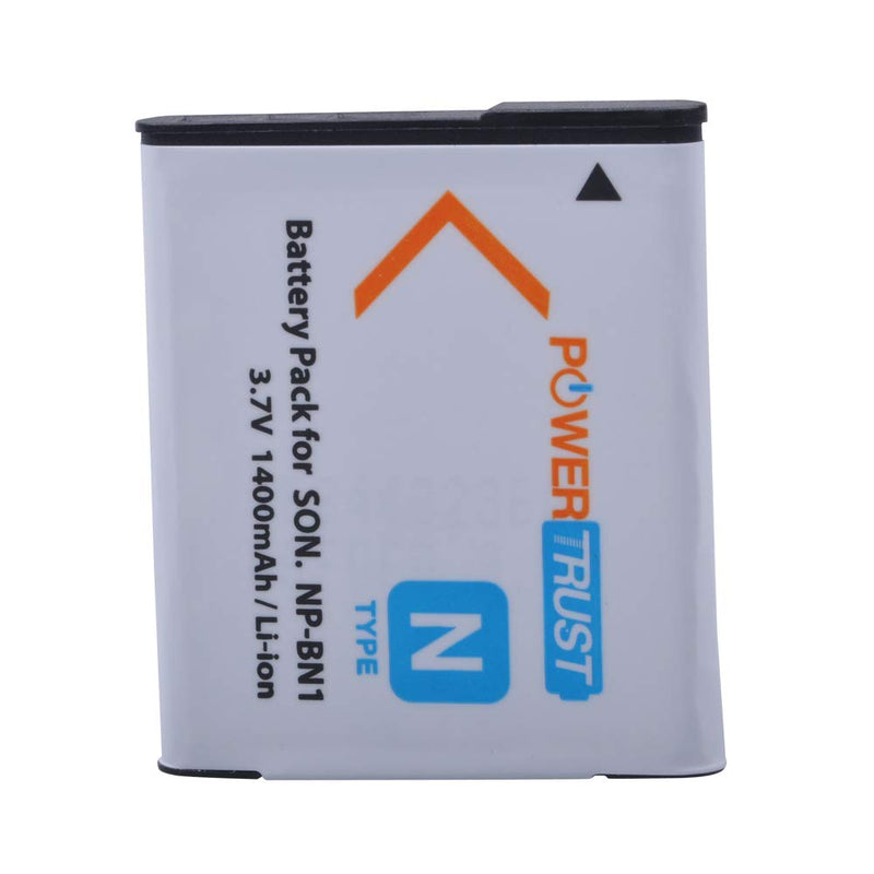 PowerTrust 2X NP-BN1 Battery for Sony NP BN1 NPBN1 BC-CSN and Cyber-Shot DSC-QX10 QX30 QX100 DSC-TF1 DSC-TX10 TX20 TX30 DSC-W530 DSC-W570 DSC-W650 DSC-W800 DSC-W830 Digital Camera