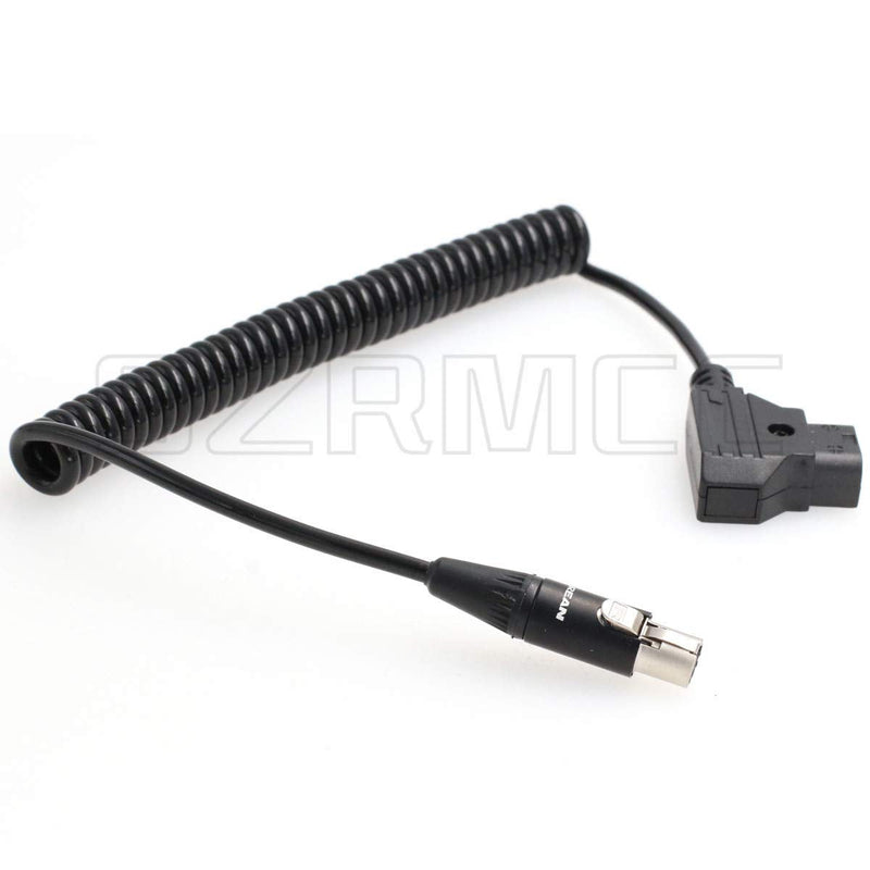 SZRMCC TVLogic VFM Monitor Alphatron EVF Coiled Power Cable D-tap 2 Pin Male to Mini XLR 4 Pin Female Coiled Cable