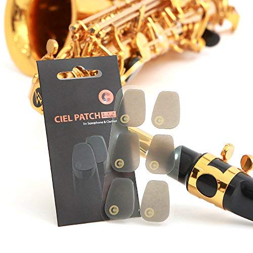 CIELmusic Saxophone Mouthpiece Pads_2 Pack, Non-toxic Mouthpiece Patches Mouthpiece Cushions (0.8mmx6_2 packs)