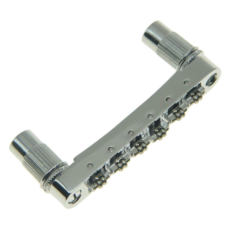 Dopro Guitar Roller Saddle Bridge Tune-O-Matic Bridge For Epiphone Les Paul,SG,Dot,Bigsby Guitar with M8 Threaded Posts Chrome