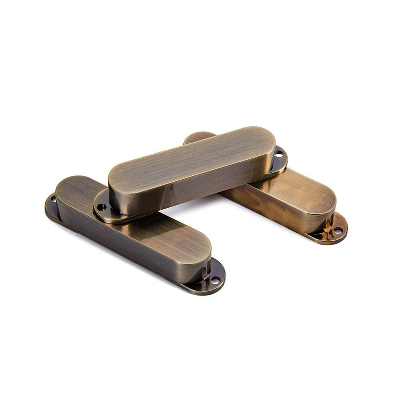 Alnicov 82mm Pickup Covers Plastic Closed Shell Electric Guitar Single Coil Pickup Covers Pack of 3（Bronze）