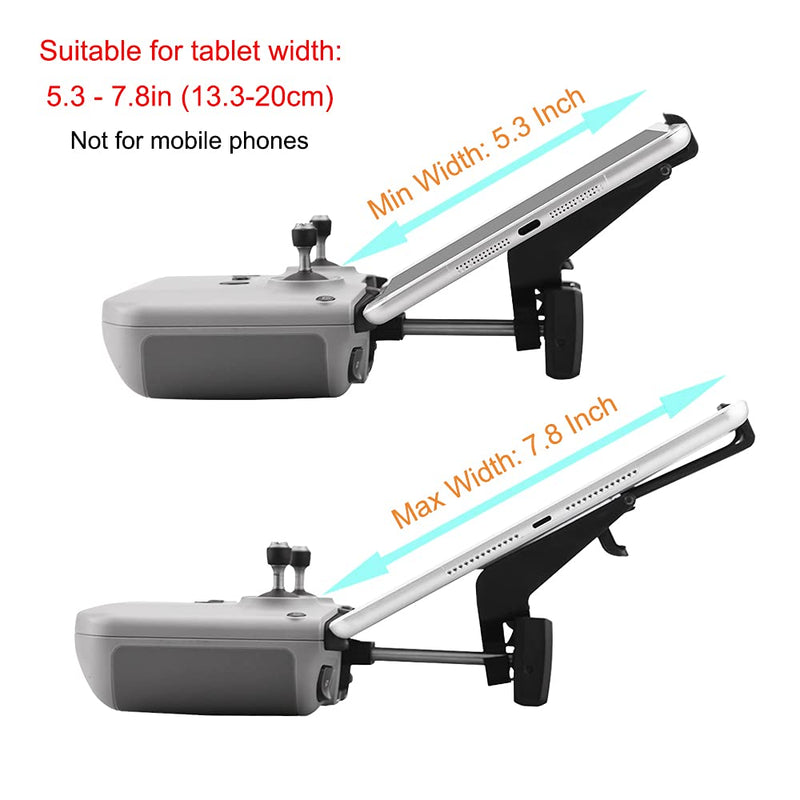 Adjustable Tablet Extended Holder Compatible with DJI Mavic Air 2S / Mavic Air 2 / Mini 2 Drone Remote Controller 7-10 Inch Removeable Tablet Clip Stand Mount Extender Accessories