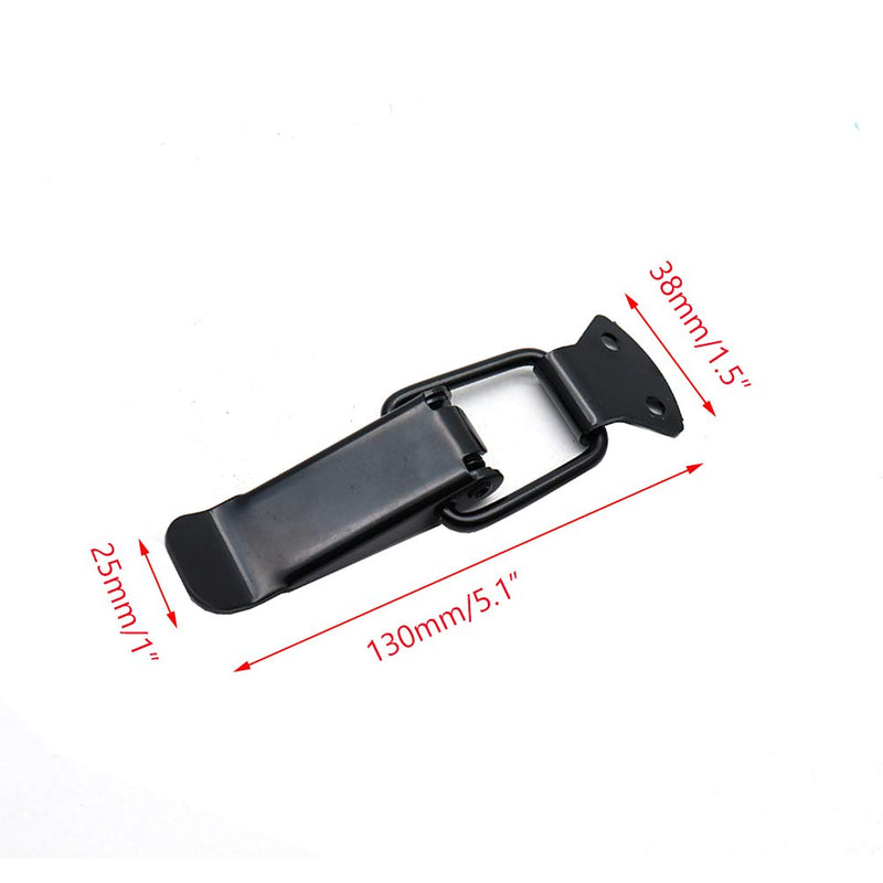 Rannb Large Toggle Latch Spring Loaded Hasp Latch for Trunk, Box, and Chest - Pack of 4 Extra Large Size No Padlock Hole