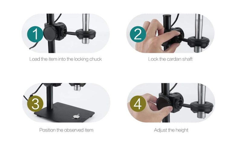 Supereyes Z008 Microscope Precision Portable Adjustable Stand for Digital Microscope Otoscope