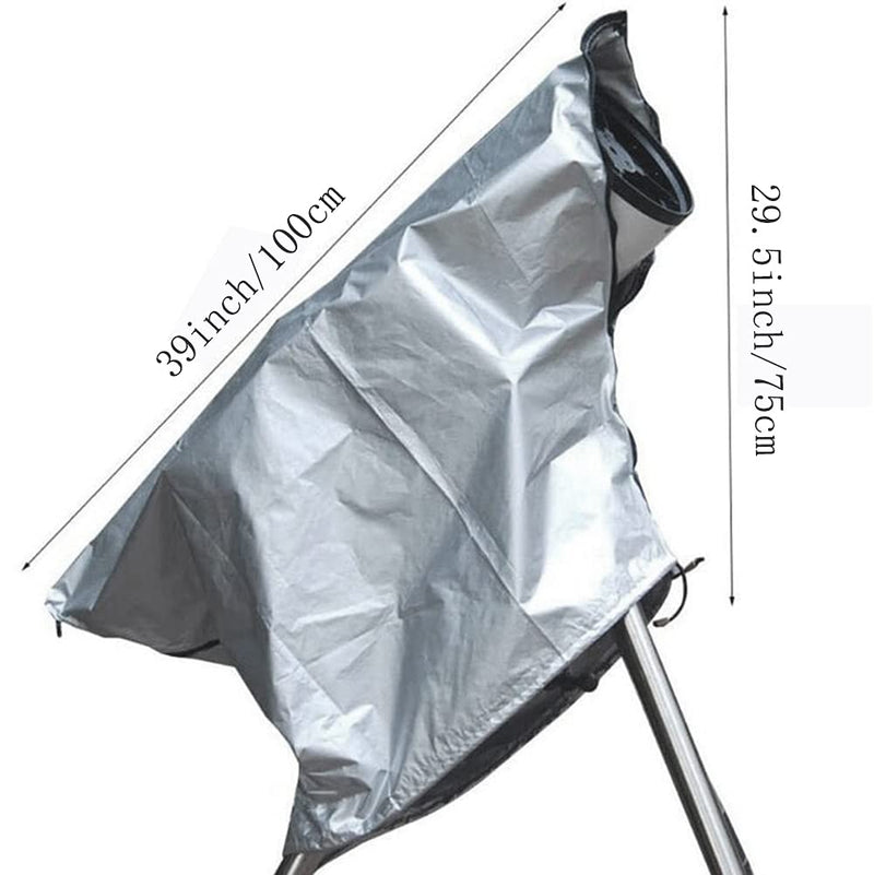 BOSKING Telescope Cover Outdoor Sun Protective Dust-Proof Astronomical Telescope Cover with Adjustable Drawstring - Silver (39(991mm) x 29.5(749mm) inch) 39(991mm) x 29.5(749mm) inch