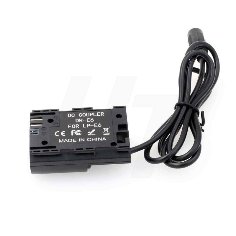 DR-E6 DC Coupler to Dual USB Power Adapter, LP-E6 Dummy Battery for Canon EOS 5DS, 5DS R, 5D Mark II, 5D Mark III, 5D Mark IV, 60D, 60Da, 6D, 70D, 7D, 7D Mark II, 80D Digital Camera DR-E6