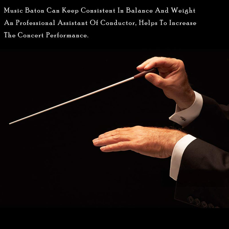 Music Baton Music Concert Baton.Wooden Handle Orchestra Baton with Baton Case (Rosewood) Rosewood